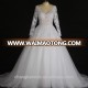 Sexy Design Wedding Dresses See Through Corsets Long Sleeve Crystal Lace Appliques Bridal Gown Western 2018