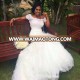 NE299 Romantic Western African Wedding Gowns ruffles fish train Sexy Scoop Off Shoulder Vintage Lace Mermaid Wedding Dresses